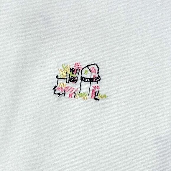 Drapers & Damons Pants Womens 16 White Artwork Embroidered Stretchy Casual Chic - Picture 15 of 16